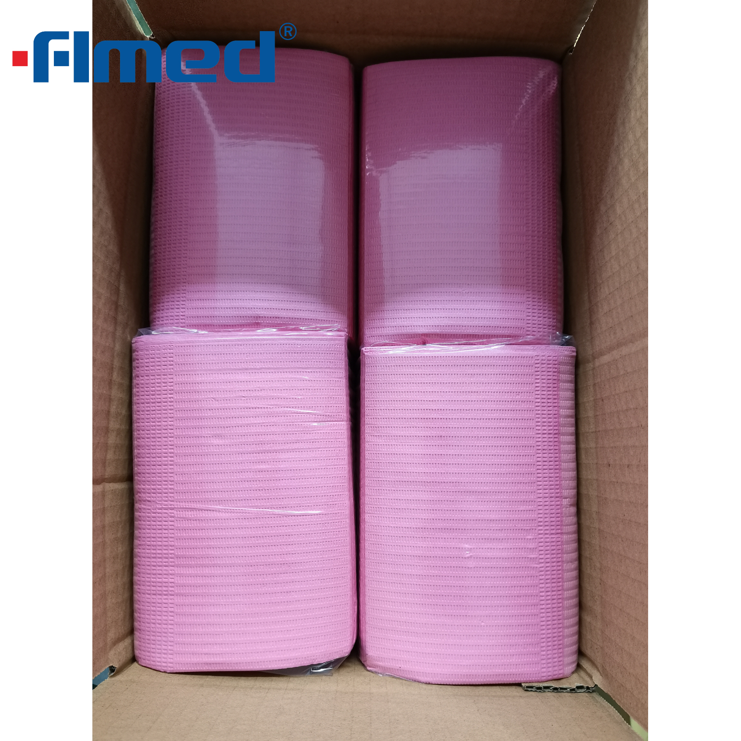 FLMED Dental Patient Lätzchen Pink 500/Gehäuse