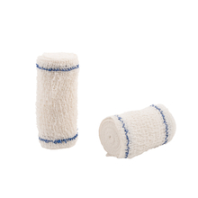 HospiCrepe 10 cm x 4,5 m, einzeln verpackter elastischer Kreppverband, Packung mit 12 Rollen