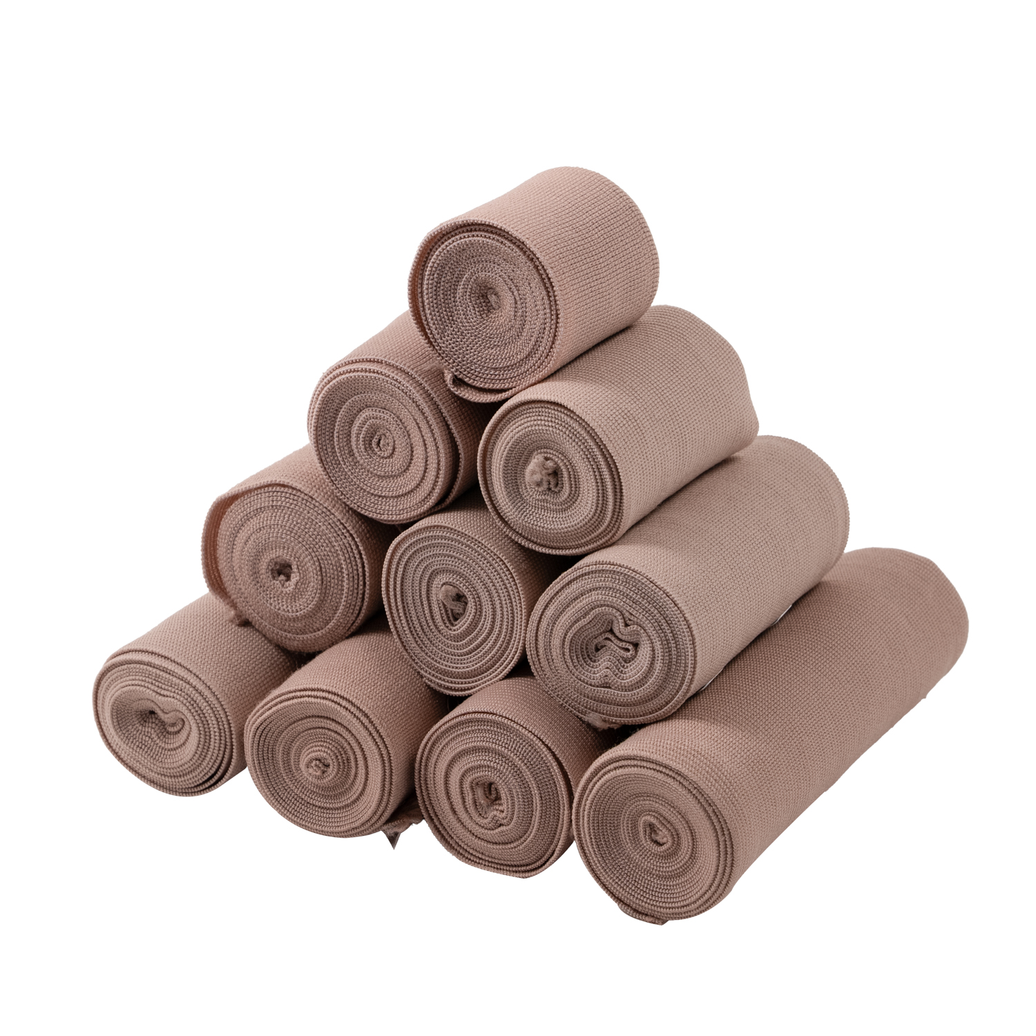 Atmungsaktive hochelastische Premium-Kompressionsbandage für die medizinische Versorgung. Hochelastische Gummibandagerolle