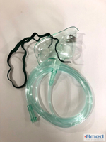 Medizinische Einweg-Sauerstoffmaske mit Schlauch